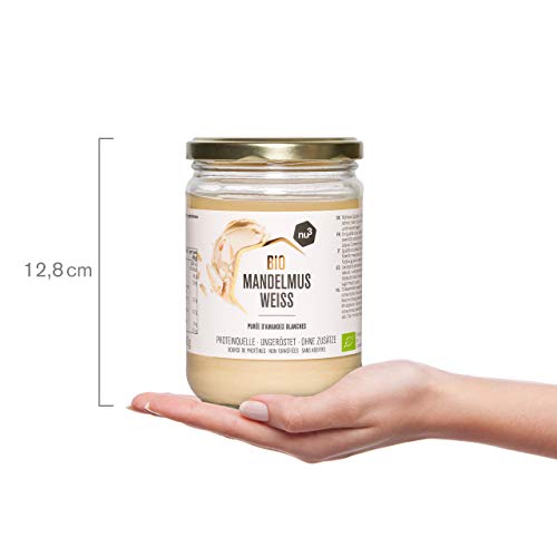 nu3 Biologische Amandelmoes Wit 500 g in een potje - gemaakt van 100% gepelde amandelen - beste onbewerkt voedsel… - Image 4