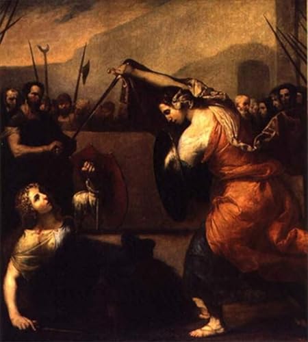Cuadro il Duello di Isabella de Jusepe De Ribera lienzo decorativo 60x90cm para salón