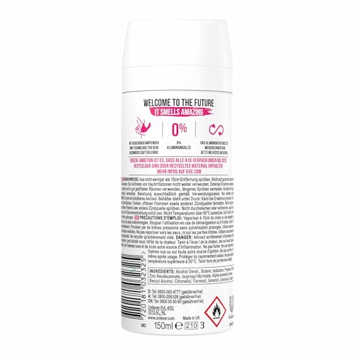 Axe Deo Anarchy for Her 6x 150ml Deospray ohne Aluminiumsalze