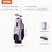 VEVOR Golf Cart Bag with 14 Way Organizer Divider Top, Premium Cart Bag with Stand, Durable Golf Bags with Handles & Dust Cover & Detachable Dual Strap for Men & Women (Black+Purple, 5 Pockets)