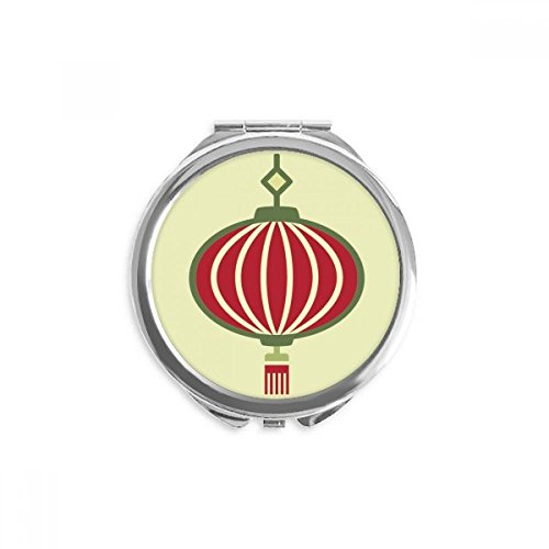 Miroir rond maquillage à offrir cadeau original motif lanterne chine de poche portable