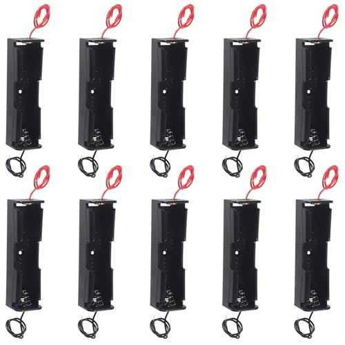 DIANN 10pcs 18650 Battery Holder Single 1x 3.7V 18650 Battery Holder 18650 Battery Holder with Wires