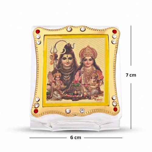 Image of Lord Shiv Parivar Shiva Parvati, Ganesh Idol for Car Dashboard Home & Office Showpiece Gifts Decor