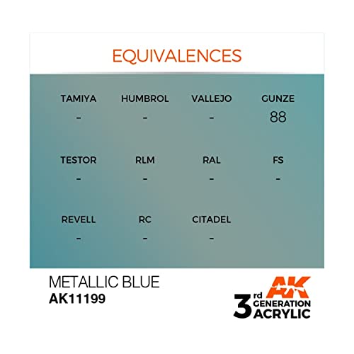 AK Interactive 3rd Gen Acrylic Metallic Blue 17ml