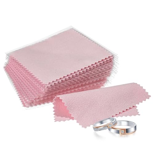 lyforx Silver Polishing Cloth &ndash; 25 Pack Jewelry Polishing Cloth & Accessories Cleaner, Microfiber...