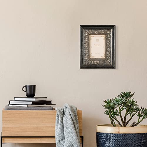 Beneframe 4X6 European Vintage Picture Frame, Stelliform Embossed Black, Handmade Antique Plastic Decor For Photo And Artwork, Tabletop Display And Wall Mount, Gifts For Families And Friends, Cl46A13 #TOP3