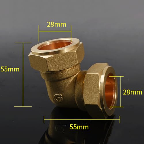Codo de latón 28mm para aire acondicionado y tuberías de cobre 3