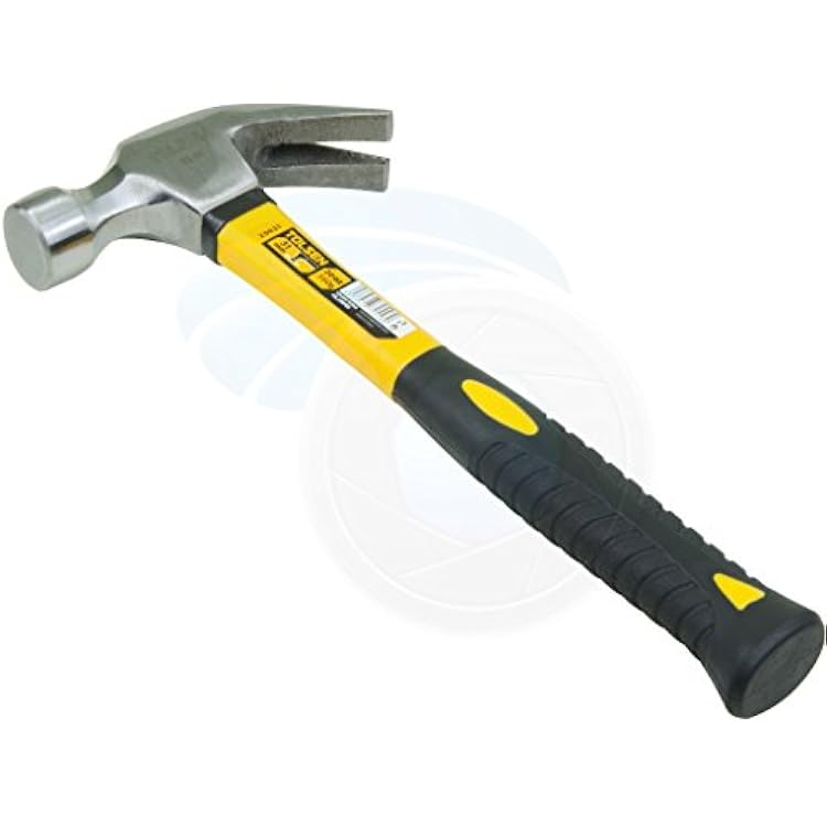 TOLSEN 20oz Claw Hammer Lightweight Fiberglass Smooth Face Nail Puller