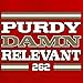 Purdy Damn Relevant 262 San Francisco Football Sports Womens Graphic T-Shirt, Red, X-Large