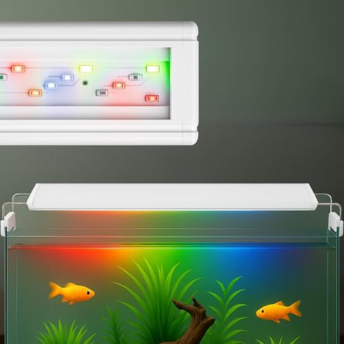 Image of WRGB LED Aquarium Light (S400 | 18W) | Full Spectrum LED Grow Light for Planted & Freshwater Aquariums | Ideal for Tanks Sized 45-55 CM | Promotes Healthy Plant Growth & Vibrant Fish Colors