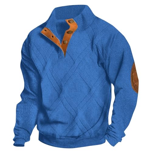 Sweat col ras du cou homme avec imprimé numérique rétro et coupe chaude