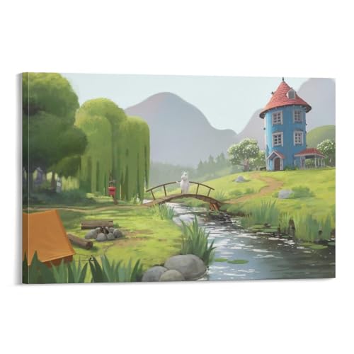 [~ Moomin G G |X^[.5 ǃA[g LoX vg rO Q _CjO[ oX[ z[ Ǌ|12x18inch(30x45cm)