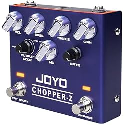 JOYO High-Gain Amp Simulator Guitar Pedal, Built-in Noise Gate & 412 Cab Sim with 3-Band EQ & FAT BOOST, 3 Output Modes, Bypass (Chopper-Z R-18)