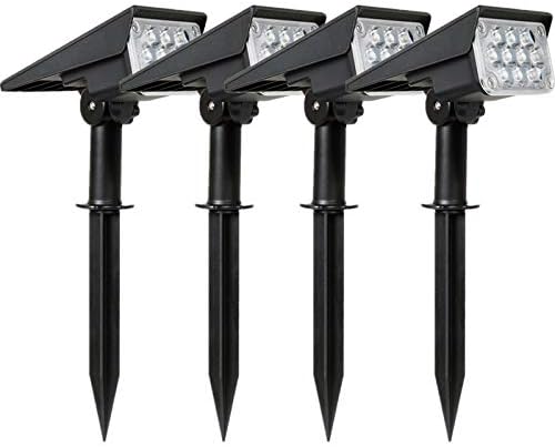 YSSMAO Verstelbare schijnwerper, 20 LED Solar Garden Light, IP65 Super Bright Landscape Wall Lamp, Auto On/Off Outdoor Light, voor decoratie van tuin buitenverlichting