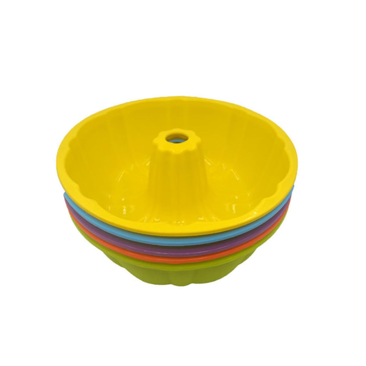 Cabilock 3piezas Molde De Silicona Para Pasteles Redondos De Antiadherente Para Tartas y Postres De Calabaza Color Aleatorio Para Hornear y Repostería