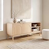 Sicaan Meuble TV 140cm 2 Portes, Finition chêne Nolan