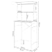 EUGAD Waschmaschinenregal, WC Regal über Waschmaschine Toilette, Waschmaschinenschrank Überbauschrank, Toilettenschrank, 3 Ablagen, Handtuchhalter, Metall Holzwerkstoff, 67x162x40 cm, Weiß