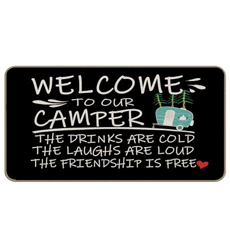 TopXmai Camping Camper Door Mat 17 x 30,Camper Rugs for Inside,Camper Mat,Rv Door Mat,Camper Must...