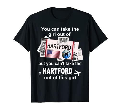 Pase de embarque para chica de Hartford - Billete de avión Hartford Camiseta