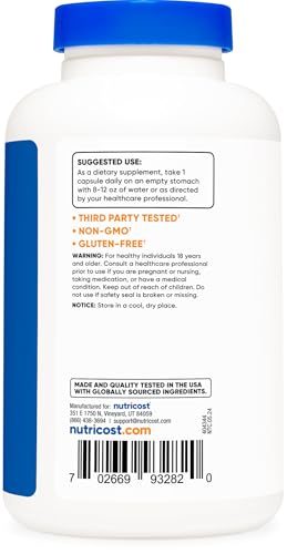 Nutricost L-グルタミン 800mg 180カプセル