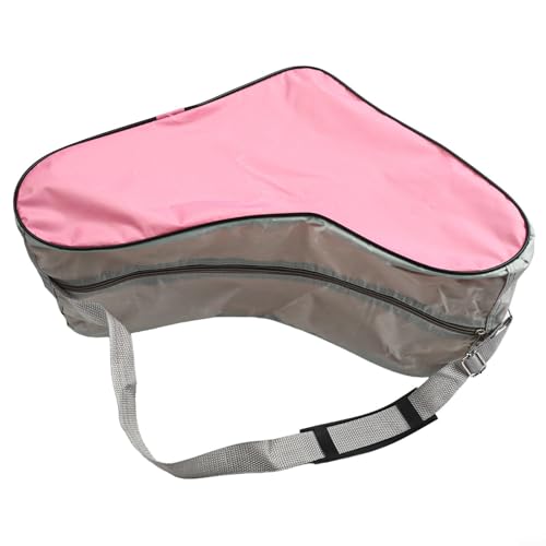 Volakebeing Bolsa deportiva de nailon de gran capacidad para patines y patines en línea, 39 x 42 x 20 cm, con múltiples compartimentos, impermeable y (rosa)