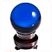 Amlong Crystal Blue Crystal Ball 80mm (3.1 in.) Including Wooden Stand and Gift Package