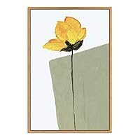 SIGNWIN Framed Canvas Wall Art Yellow Flower Canvas Prints Home Artwork Decoration for Living Room,Bedroom - 16x24 inches