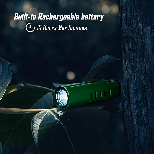IMALENT LD70 EDC Flashlight Led Rechargeable Handlight, Powewrful Flashlight 4000 Lumens with CREE XHP70.2 LED, Super Bright Torch for Camping and Hiking (Fruit Green)