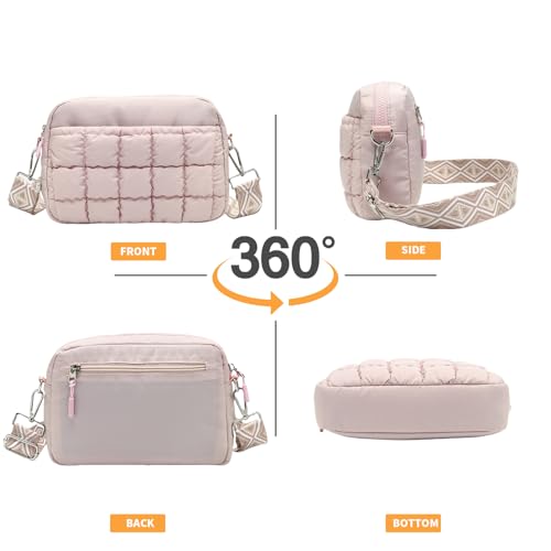 Image of Herald Small Puffer Nylon Quilted Crossbody Bags Handbag for Women