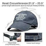 XQLZY Immigrants Make America Great Embroidery Adjustable Baseball Cap, Pro Immigration Hats, Funny Social Justice Human Right Baseball Hat Gifts for Women Men Immigration Activist Political Protester