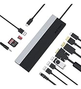 WAVLINK USB C Dockingstation met Triple Display, DP | HDMI | VGA, PD3.0, SD-kaartlezer ...