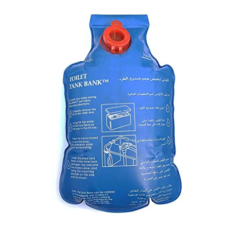 LOWENERGIE Toilet Water Saving Device Cistern Tank Bag Bank Flush Insert Dual Clip Hook (1 Pack)
