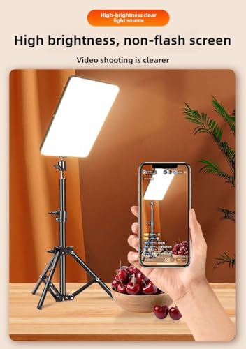 Image of GiftMax RL-11 LED Video Soft Light Panel, 35W for Studio Photography | Video Recording | Conference | YouTube,2700K-5700K CRI95+ | with Remote Control 7 ft Tripod Stand Pack of 2