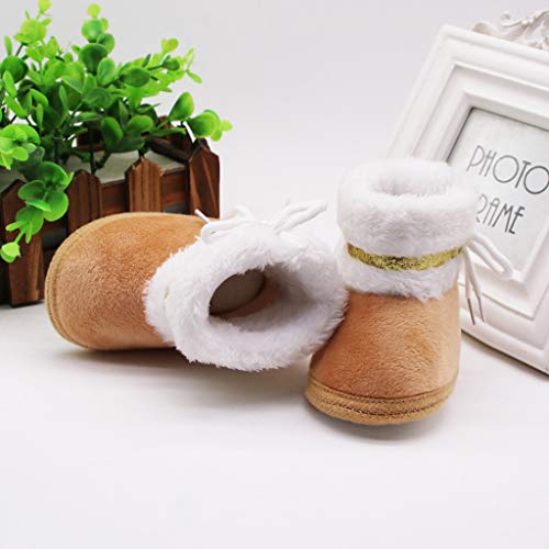 Baby Boys Girls Plush Shoes Stretch Breathable Warm Winter Boots Minimalist Non-Slip Wearproof Lace Up Walking Shoes2