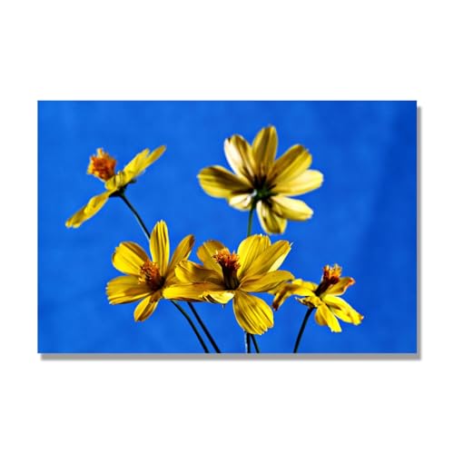 Tableau mural decoration salon impression toile flore 60x90cm