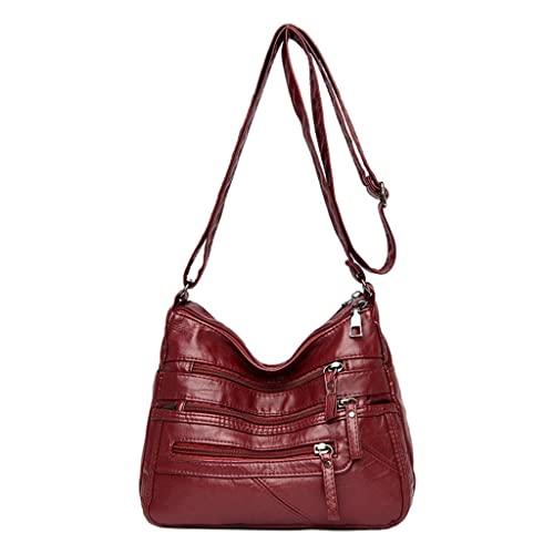 Sac bandoulière femme rouge idéal pour vos sorties avec sa longue lanière