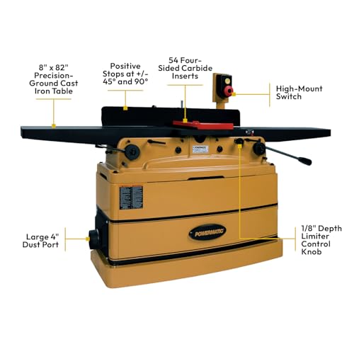 Powermatic 8-Inch Parallelogram Jointer Helical