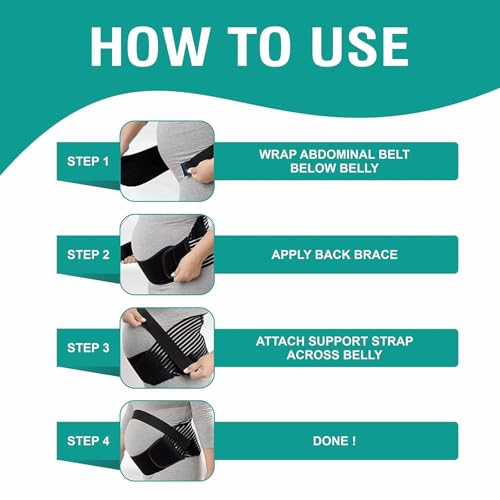 Image of ARPK Polyester Maternity Belt for Pregnancy Support | Adjustable & Breathable Prenatal Belly Band | Back, Waist & Pelvic Pain Relief | Pre & Postpartum Support Belt for Women(MULTI D)