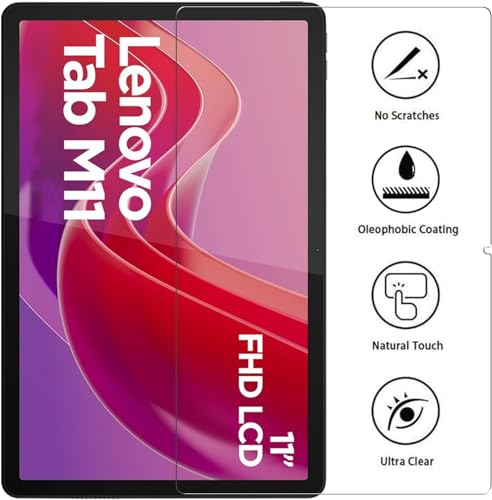 Image of VERTUS Premium Tempered Glass Screen Protector for Lenovo Tab M11 11 inch with Anti-Scratch & Smudge Proof Coating