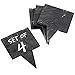 4 Piece Set Mini Black Slate Chalkboard Labels / Decorative Erasable Write On Cheese Name Tags Signs