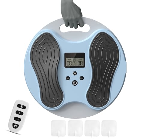 Portable Rechargeable Foot Circulation Machine, TENS & EMS Circulation Stimulator for Feet and Legs, Reduce Swelling in Feet & Ankles - Pain Relief and Plantar Fasciitis, Sciatica, Improve Blood