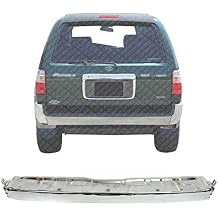 US AUTO PARTS PLUS New Rear Step Bumper Face Bar Chrome Steel Without Park Assist Sensor Holes Direct Replacement For Toyota 4Runner 1999-2002 5210535360 TO1102228