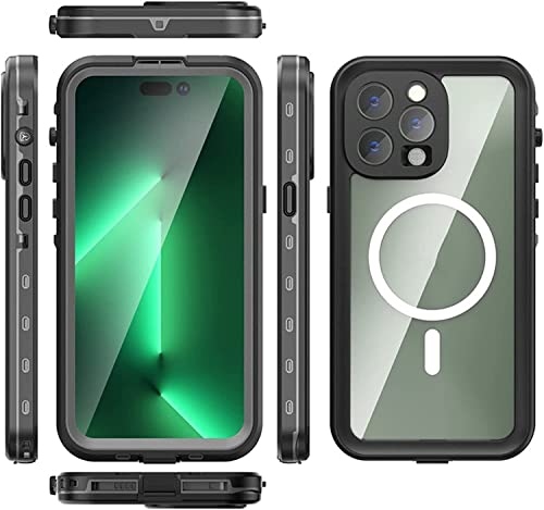 Étui iPhone 14 Plus étanche miroir transparent bleu pour le quotidien actif
