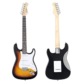 Rocktile Banger’s Pack Guitare electrique – Ensemble de Guitare électrique Sunburst – Kit avec Ampli de 25 W, Housse… - Les Beatles, Paul McCartney, John Lennon, RIngo Starr, George Harrison Rocktile Banger's Pack Guitare electrique - Ensemble de Guitare électrique Sunburst - Kit avec Ampli de 25 W, Housse… – Image 2
