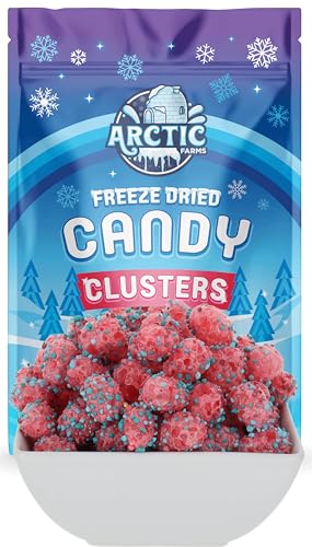 Arctic Farms Freeze Dried Candy Clusters Candies 2oz Bagged and Boxed (Very Berry)