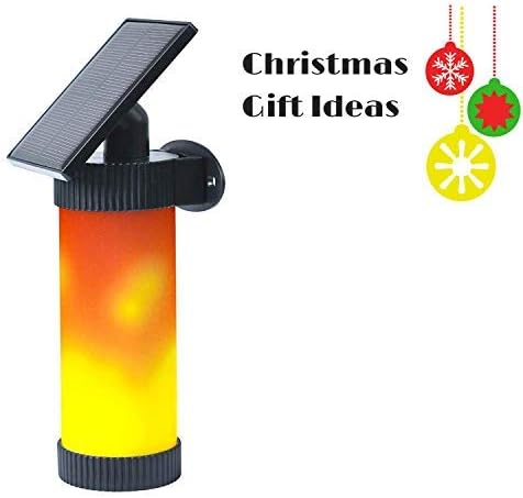 Solar Wall Lights, Led Flame Light, Waterproof Outdoor Dark Sensor Auto On/Off Solar Powered Light, Perfect Festival Decorative Light for Garden, Landscape, Patio and Driveway