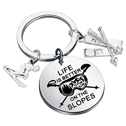 CHOORO Snowboarding Gift Life Is Better On The Slopes Keychain