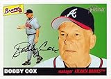Bobby Cox baseball card 2004 Topps Heritage #98 (Atlanta Braves Legendary Manager)