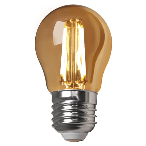 Kit 10 Lâmpada Filamento Led G45 Vintage Retro Carbono Ambar