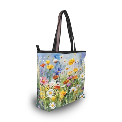 Image of Women Turtle Tote Bag Polyester Handbag Zippered Tote Bag Turtle Tote Purses,Summer Beach Tote Bag